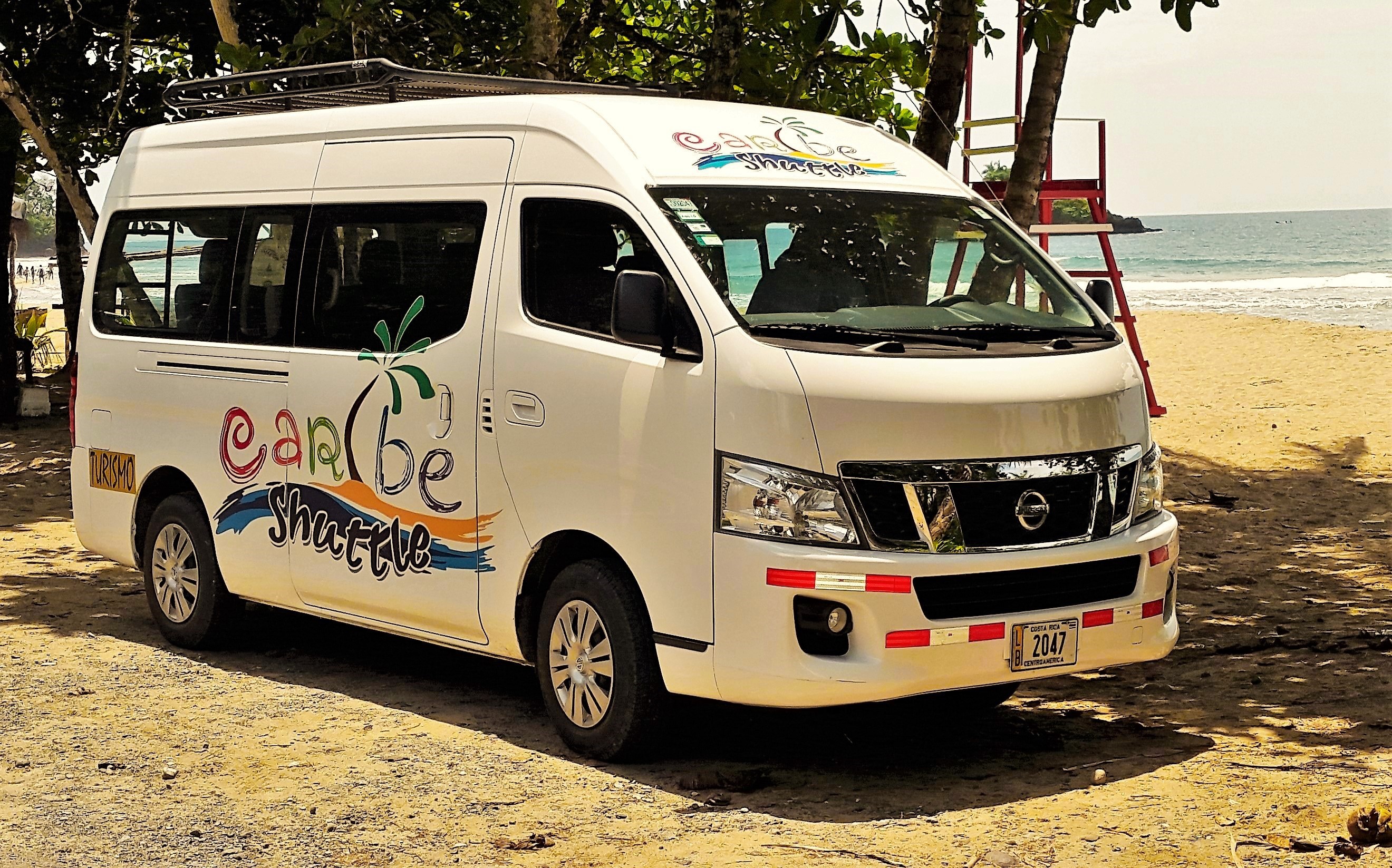 Van Minibus shuttles and private transport to Puerto Viejo Interbus 