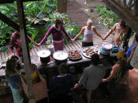 Volunteers at Punta Mona